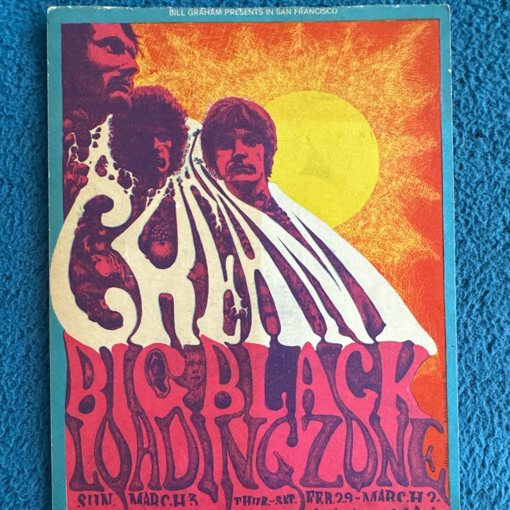 Vintage Cream with Eric Clapton Psychedelic Concert Poster